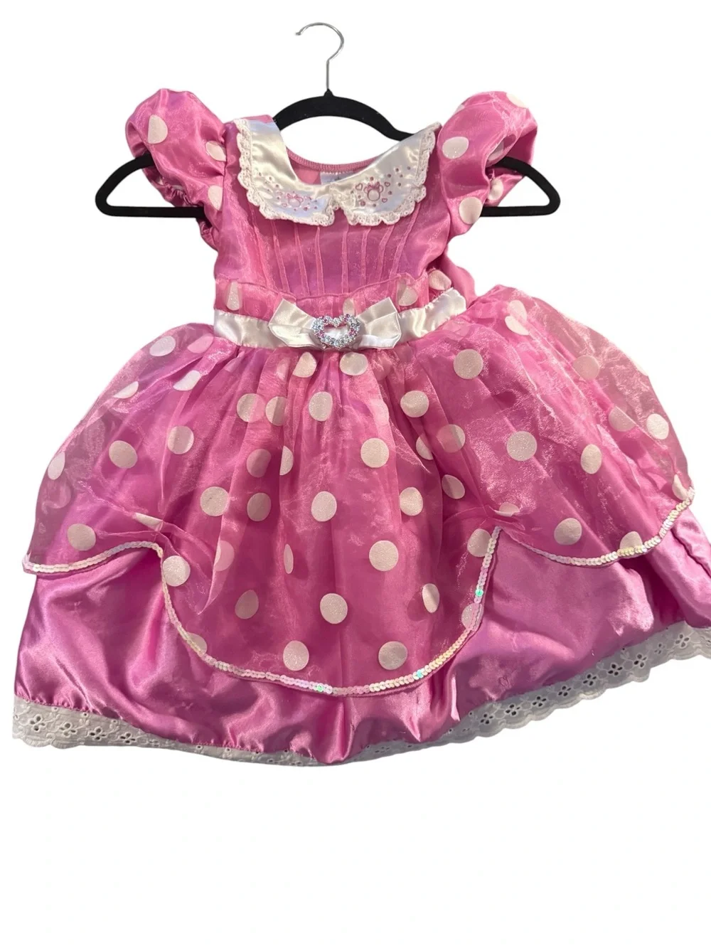 Disney Toddler Girls Size 4T Minnie Mouse Pink Polka Dot Princess Costume Dress - Picture 4 of 4